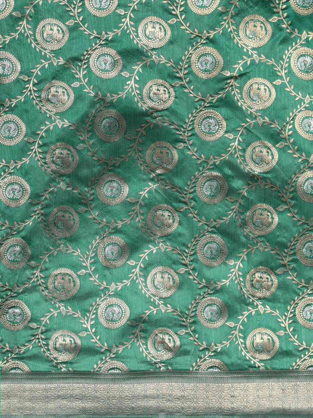  Banarasi Green Colour Woven Design Silk Saree