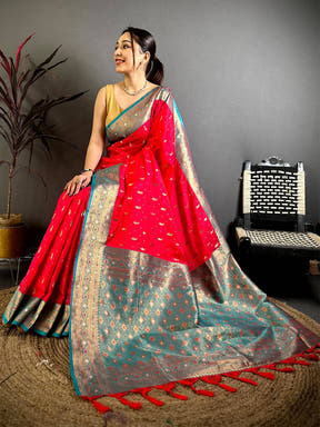 Classic Dual Shade Kanjivaram Saree