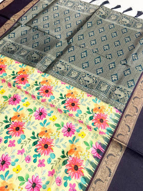 Radiant Light Green Soft Silk Saree