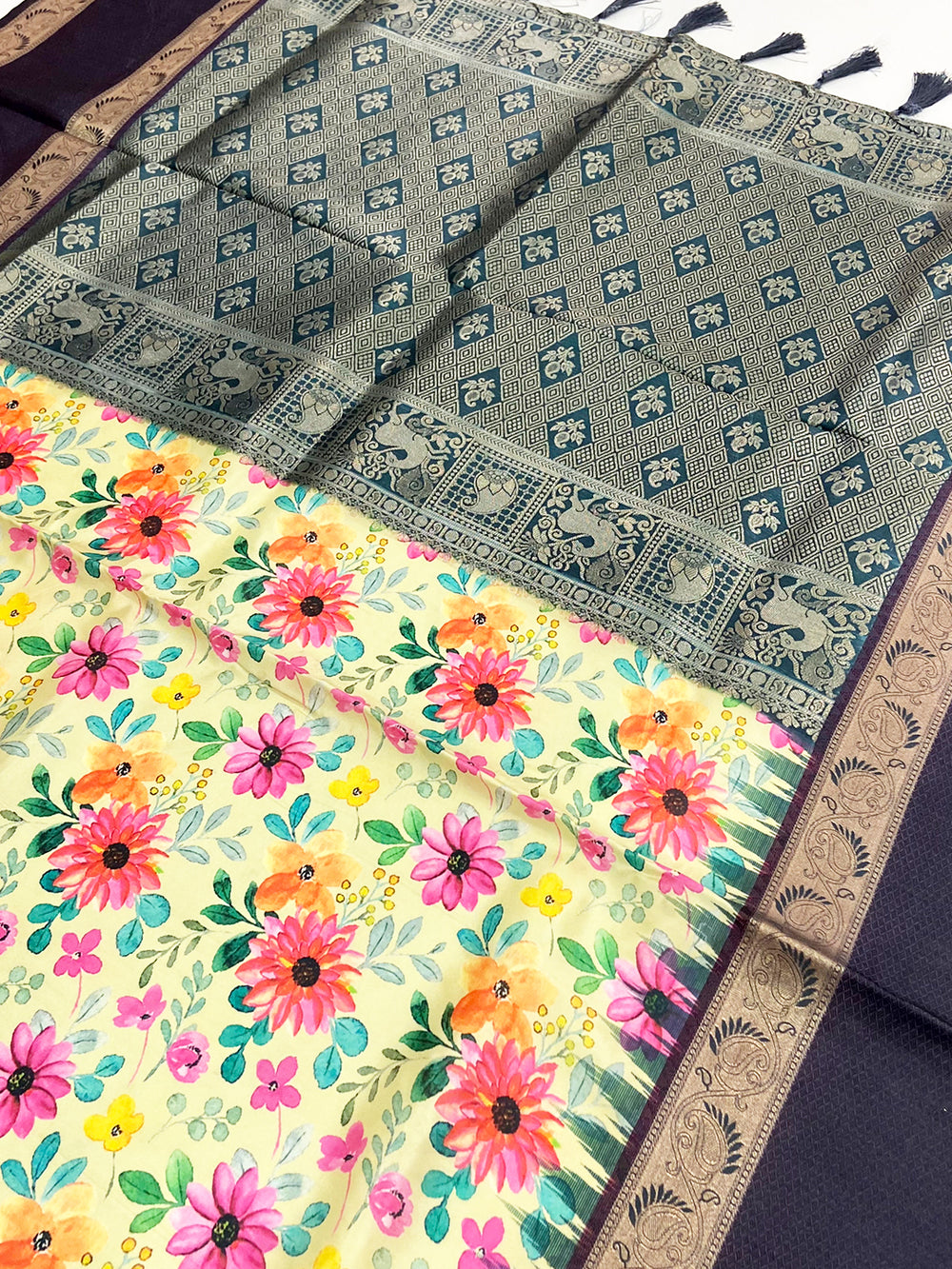 Radiant Light Green Soft Silk Saree