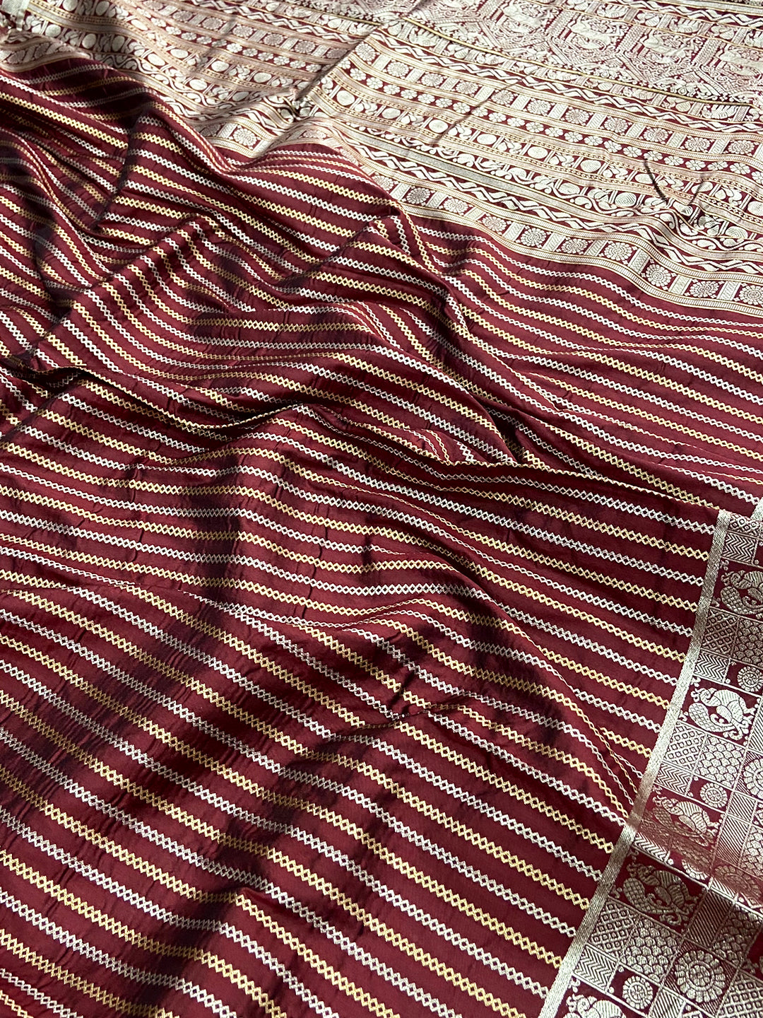 Majestic Maroon Kanjivaram Silk Saree