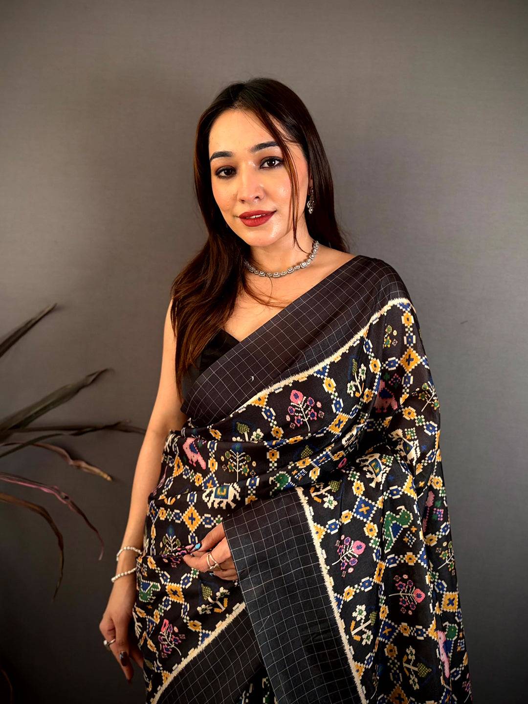 Exclusive Ikkat Pochampally Soft Tussar Saree