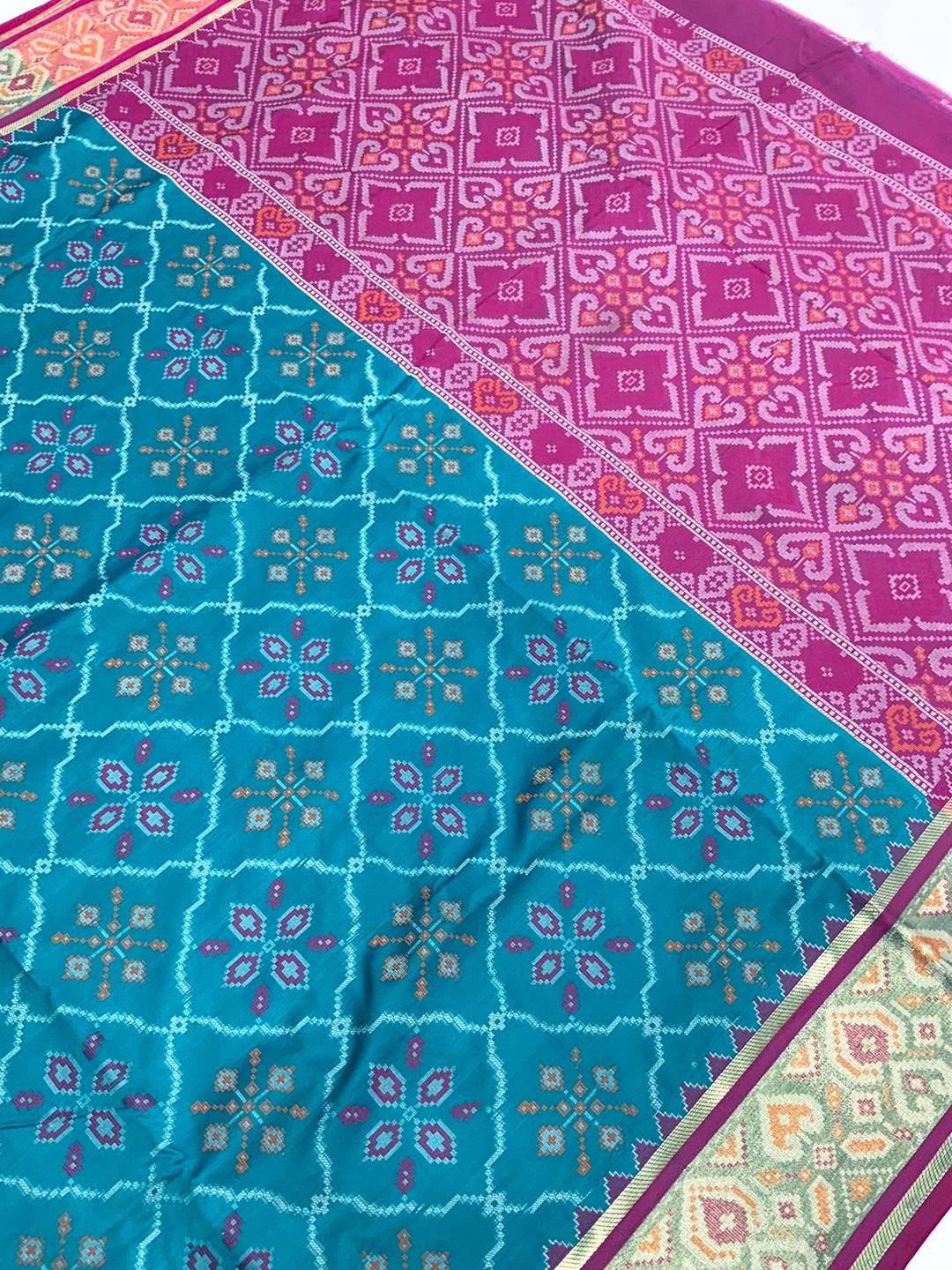 Vibrant Pochampally Patola Silk Saree