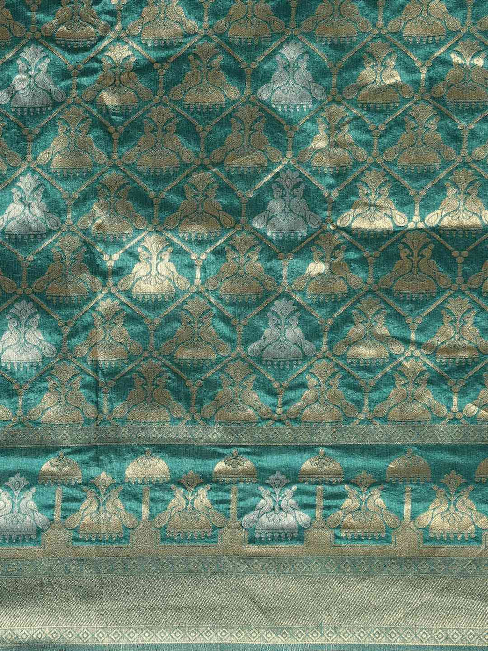  Beautiful Banarasi Green Colour Saree