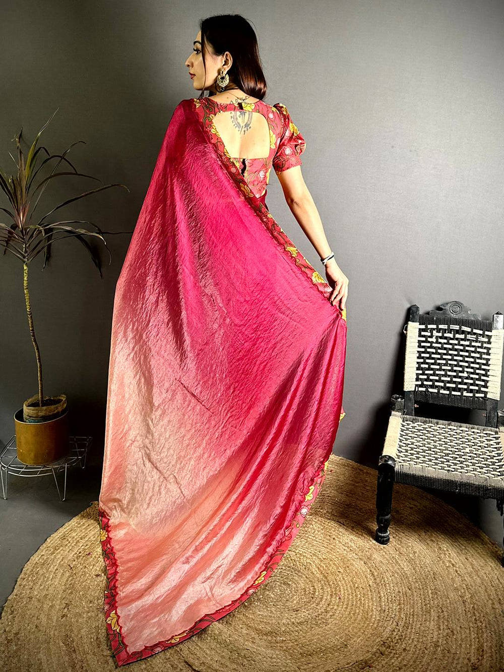 Regal Printed Silk Cutwork Border Saree
