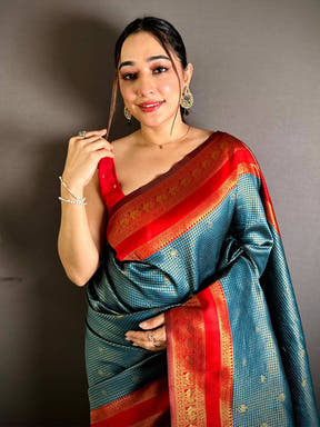 Graceful Banarasi Katan Silk Gold Zari Saree