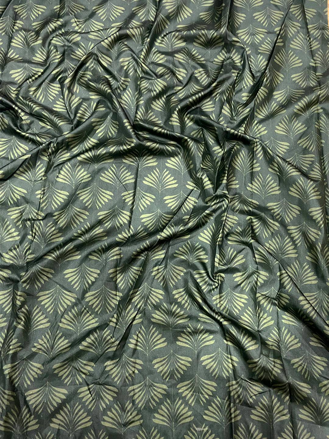 Vibrant Green Soft Dola Silk Printed Saree

