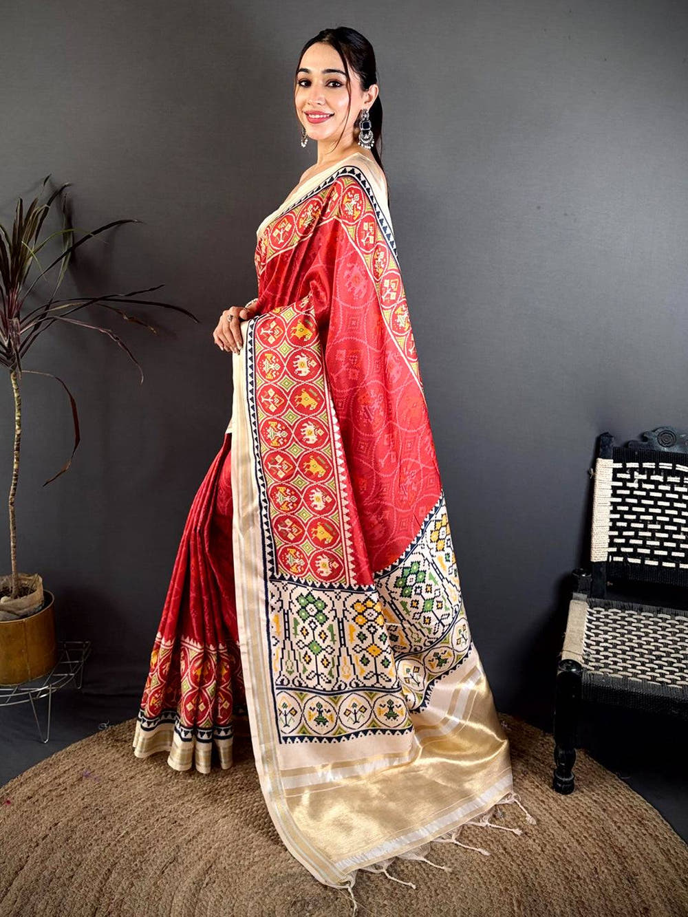 Heritage Red Soft Kanchi Silk Saree