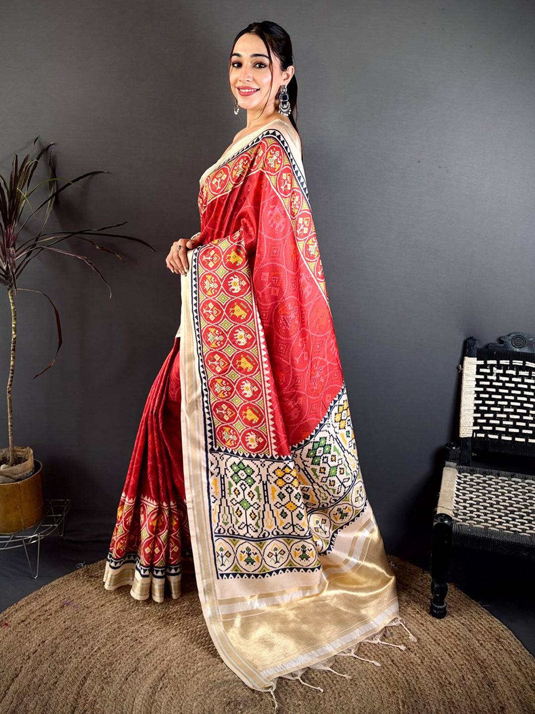Heritage Red Soft Kanchi Silk Saree