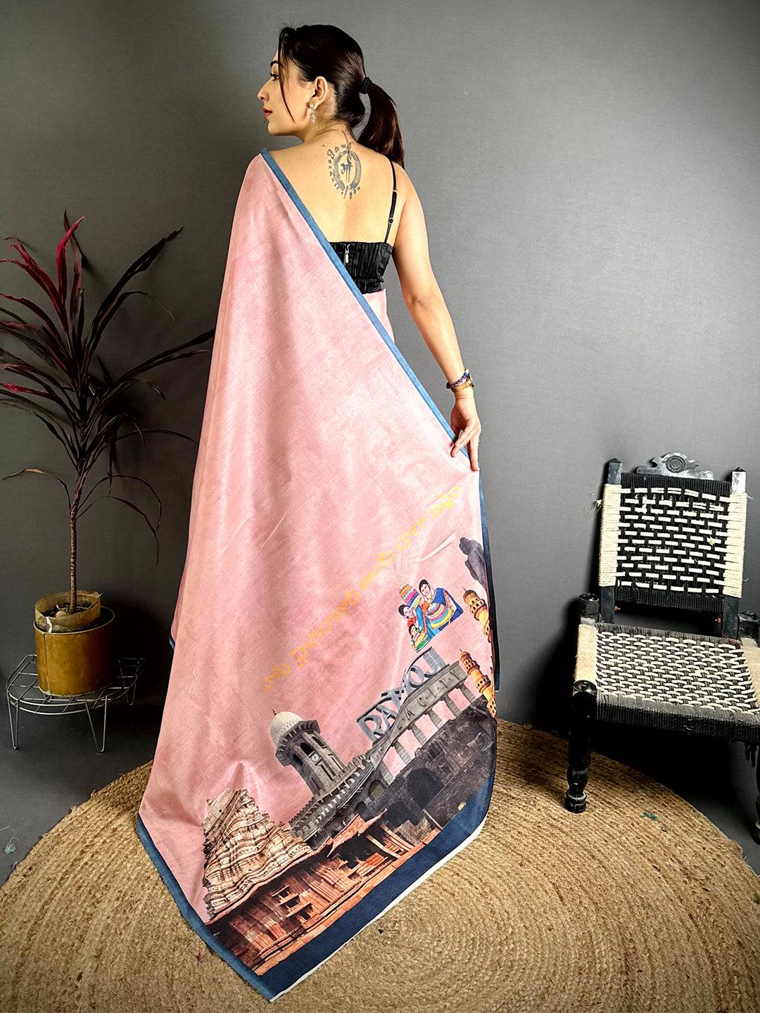 Telangana Radiance Digital Print Saree



