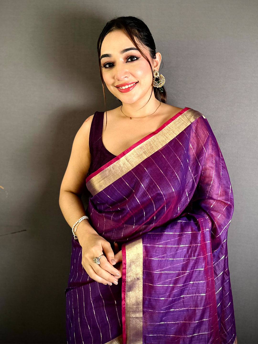 Elegant Jungle Concept Rich Pallu Saree