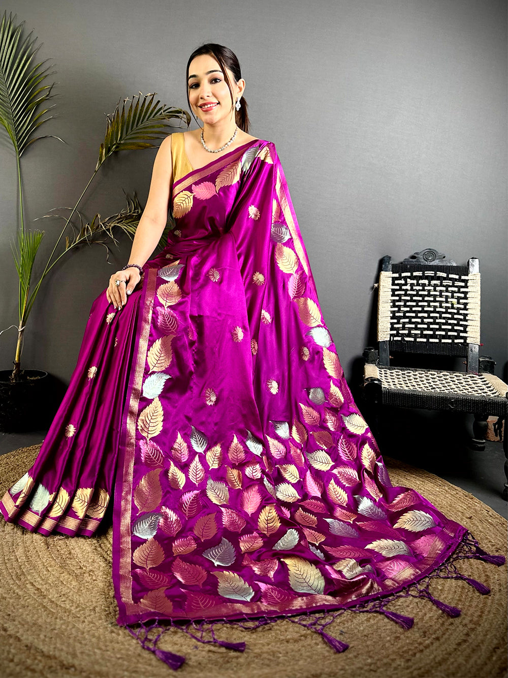 Royale Satin Silk Zari Saree