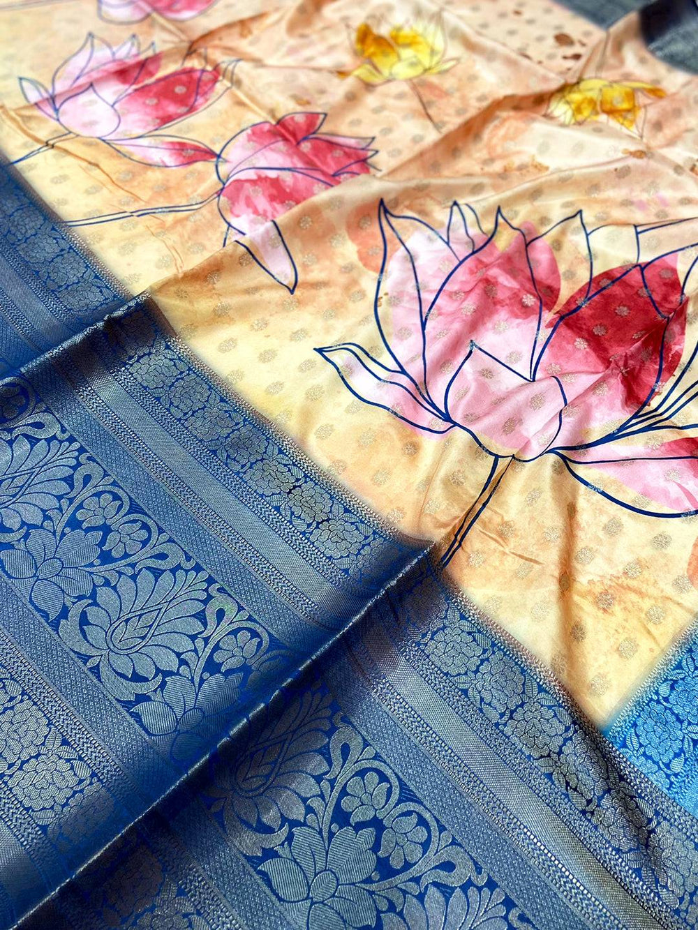 Tradition Banarasi Floral Print Saree