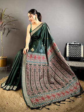 Exclusive Katan Silk Thread Work Saree