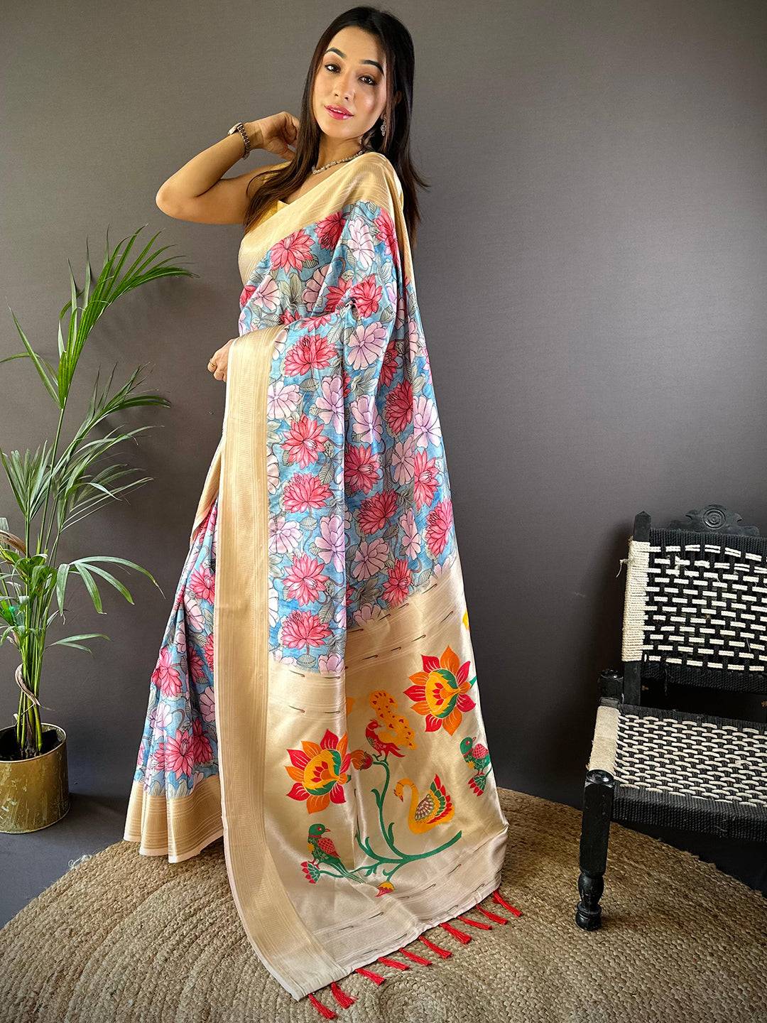 Blossom Paithani Soft Silk Saree