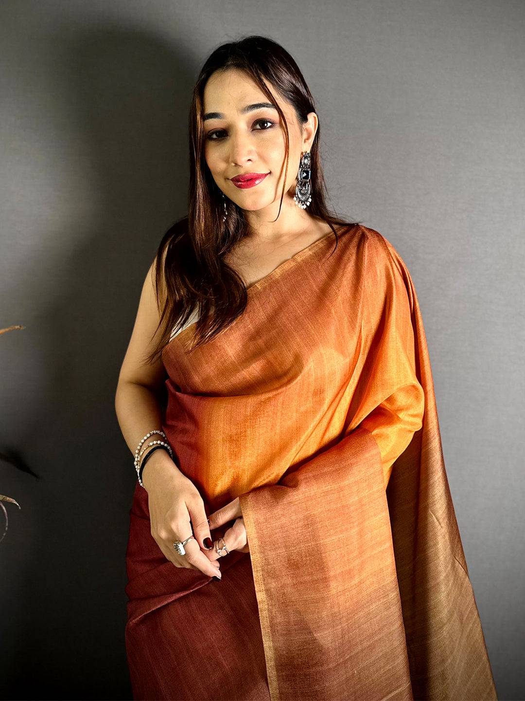 Exclusive Small Motif Soft Tussar Saree