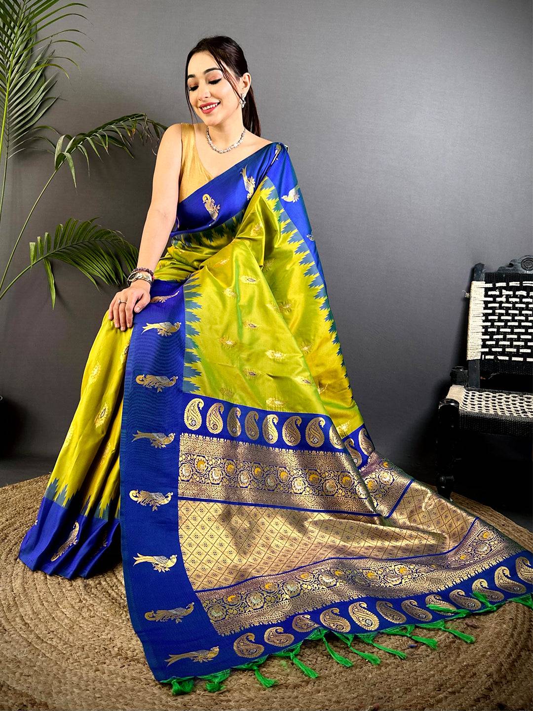 Peacock Charm Soft Silk Pattu Saree