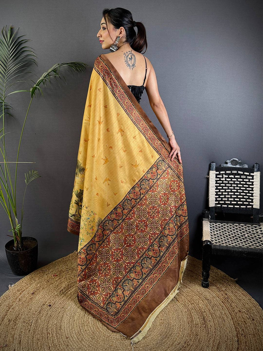 Heritage Soft Dola Silk Printed Saree