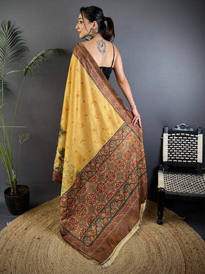 Heritage Soft Dola Silk Printed Saree