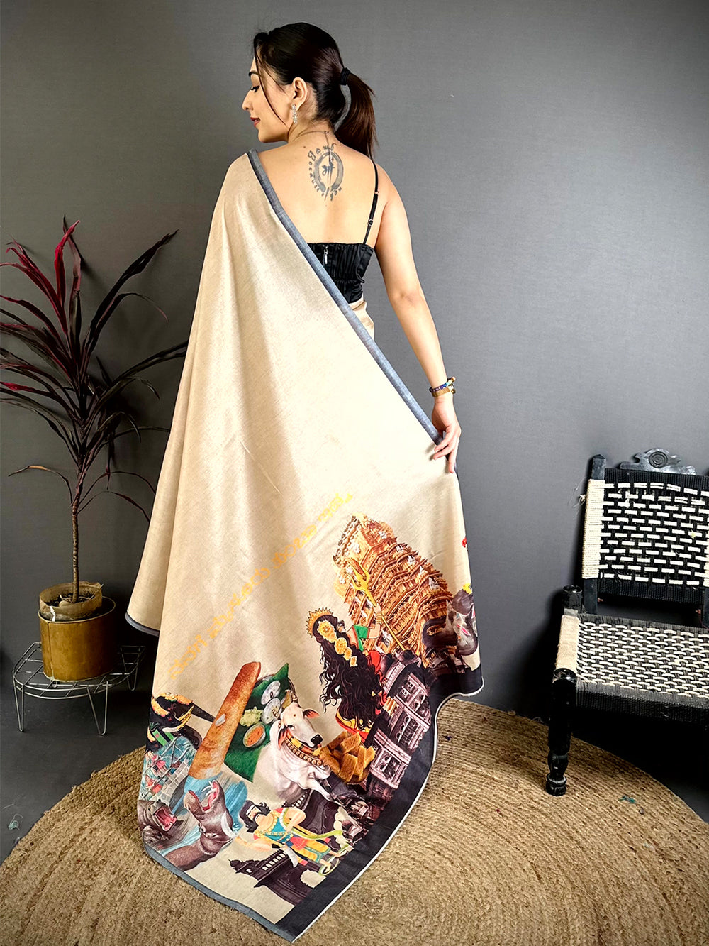 Karnataka Artistic Cultural Print Saree