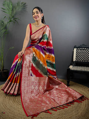 Heritage Banarasi Katan Silk Zari Weaving Saree