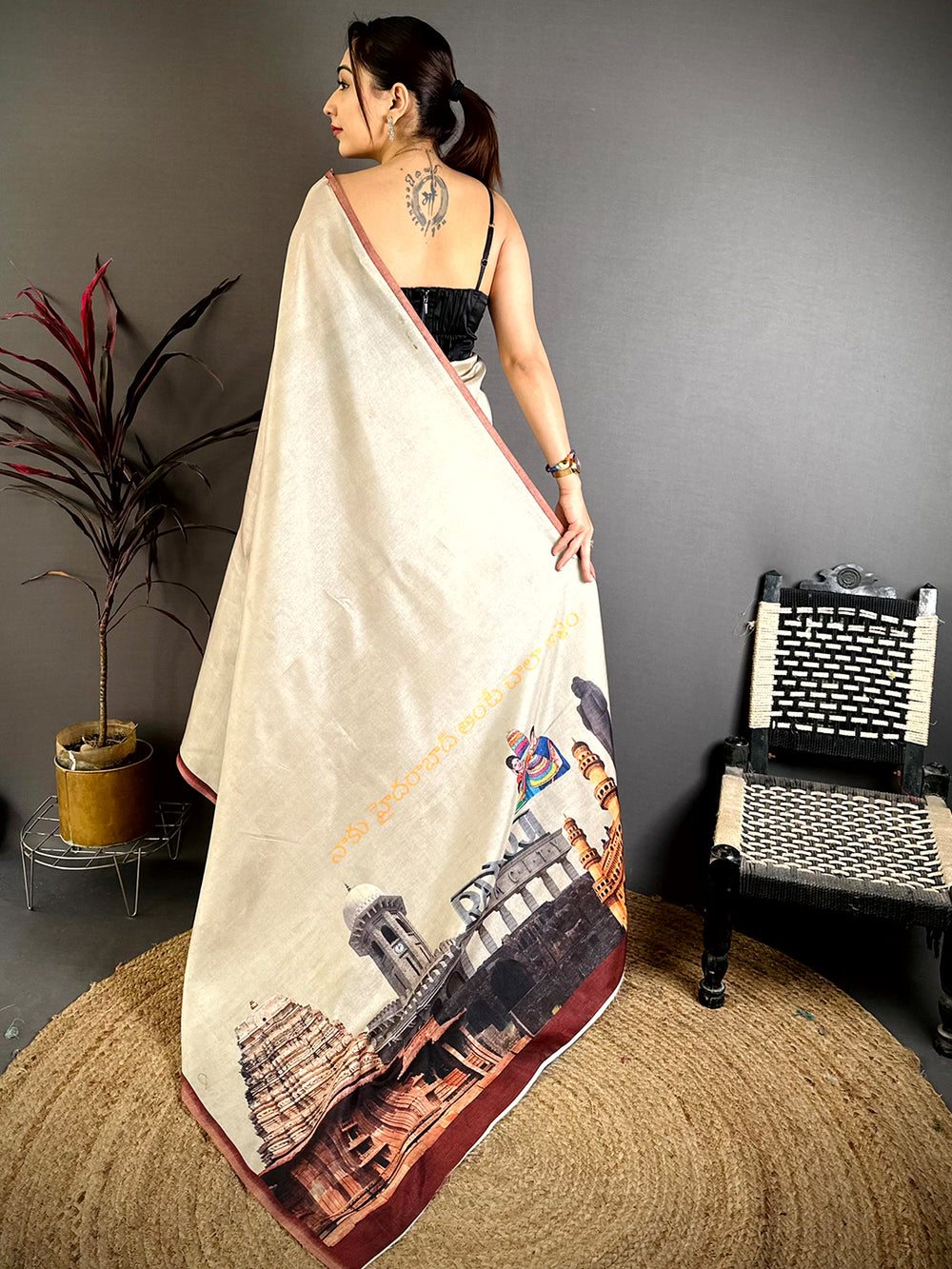 Telangana Opulent Digital Print Saree