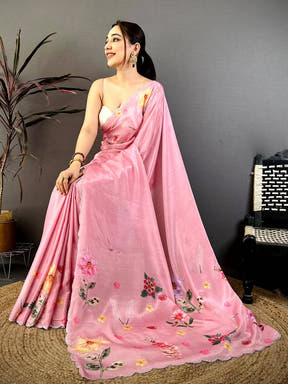 Majestic Soft Chiffon Stone Work Saree