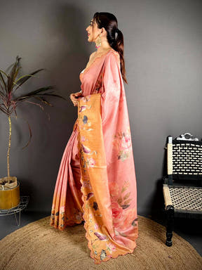 Classic Tussar Resham Embroidered Saree