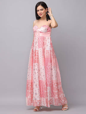 Blush Meadow Corset Dress elegant pose