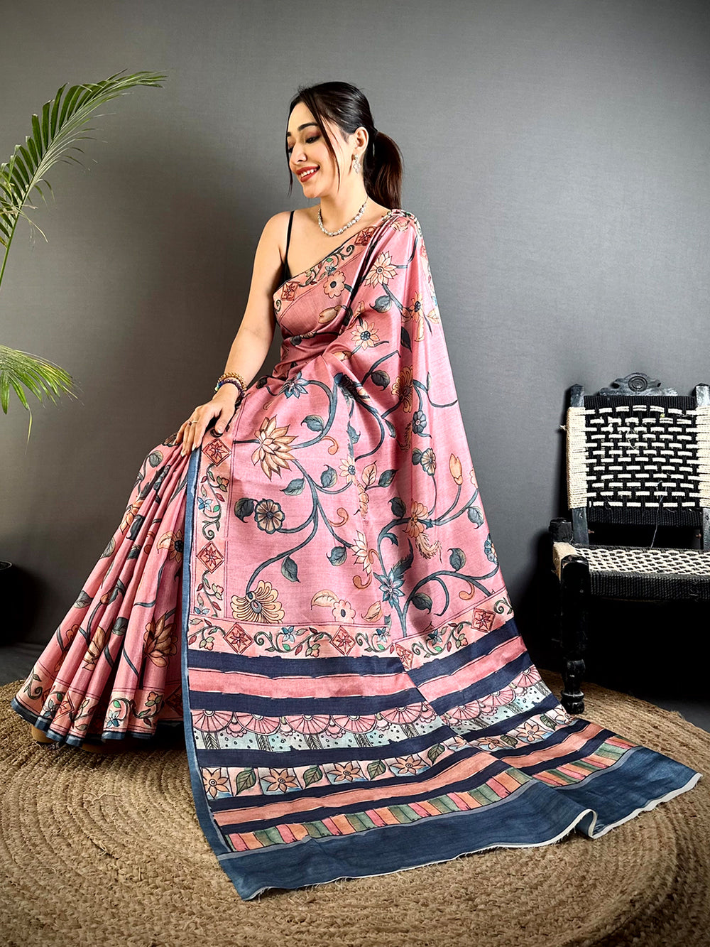 Opulent Pastel Kalamkari Saree