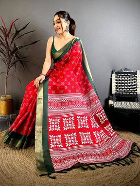 Radiant Tussar Black Zari Weave Saree