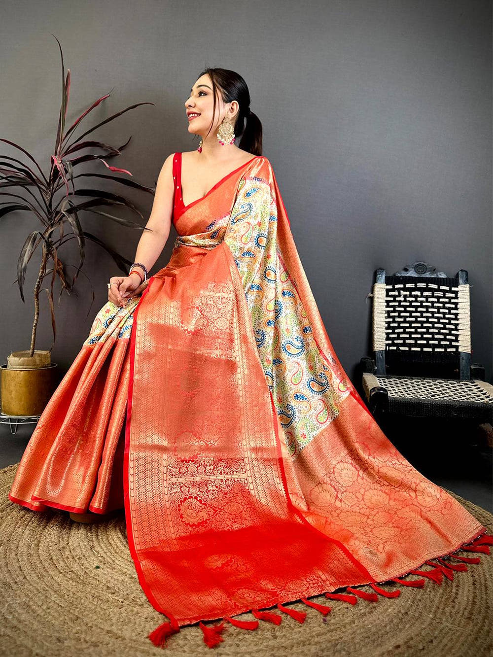 Radiant Soft Silk Digital Print Kanchi Saree