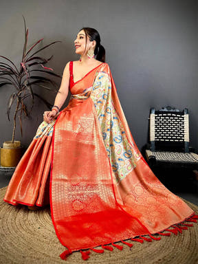 Radiant Soft Silk Digital Print Kanchi Saree