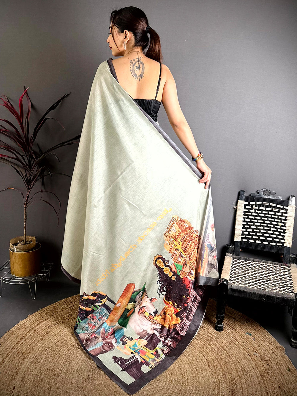 Karnataka Stylish Cultural Print Saree