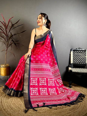 Opulent Tussar Black Zari Weave Saree