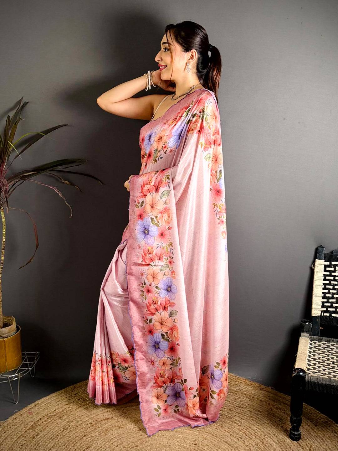 Regal Soft Chiffon Resham Cutwork Saree
