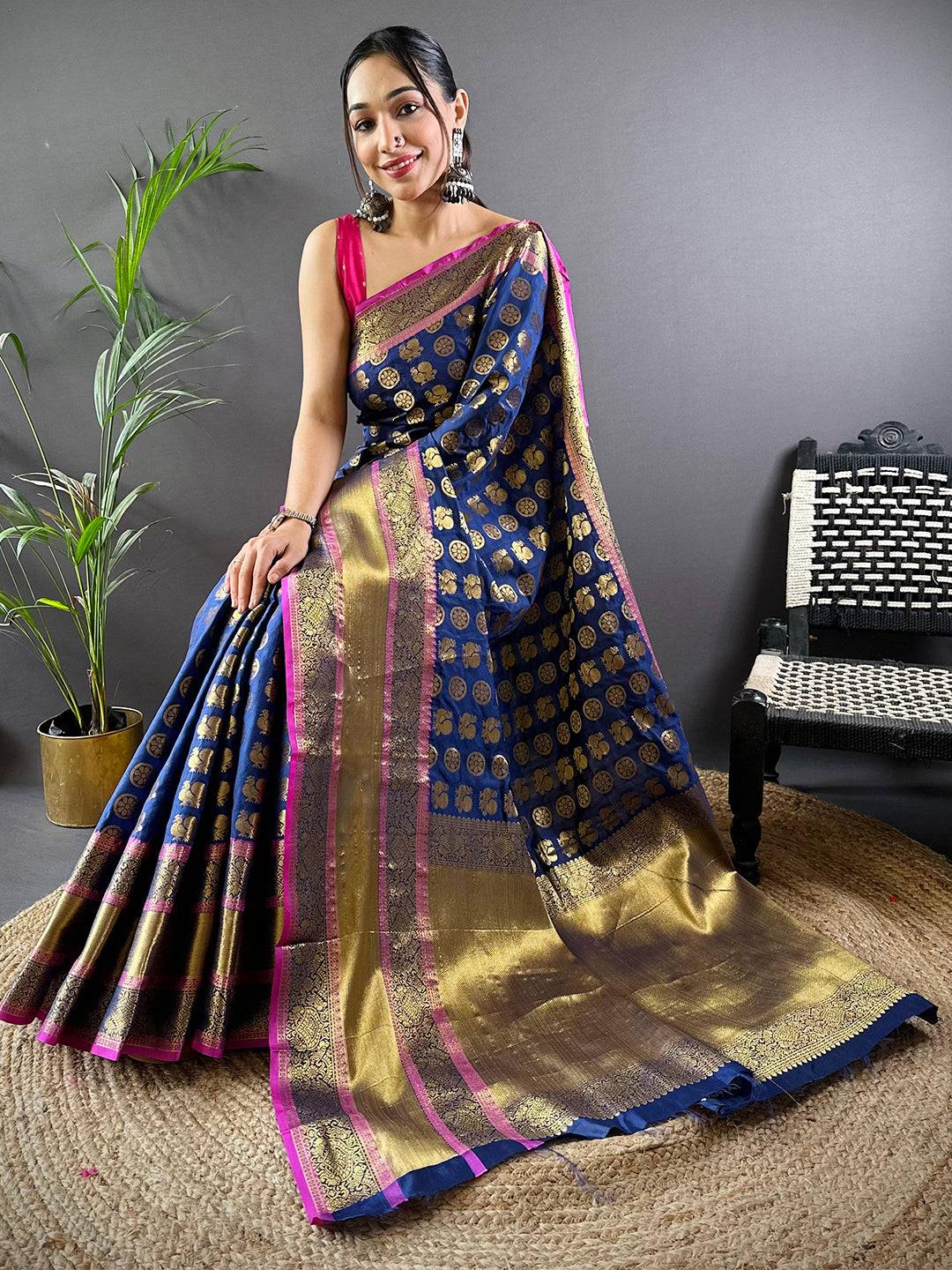 Heritage Gold Zari Kanjeevaram Silk Saree