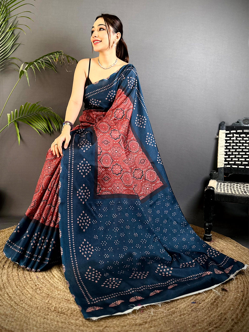 Heritage Soft Tussar Digital Print Saree