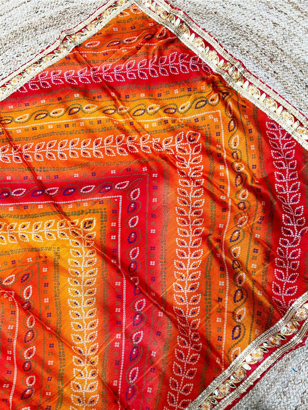 Bandhej Glow Chinnon Chiffon Saree