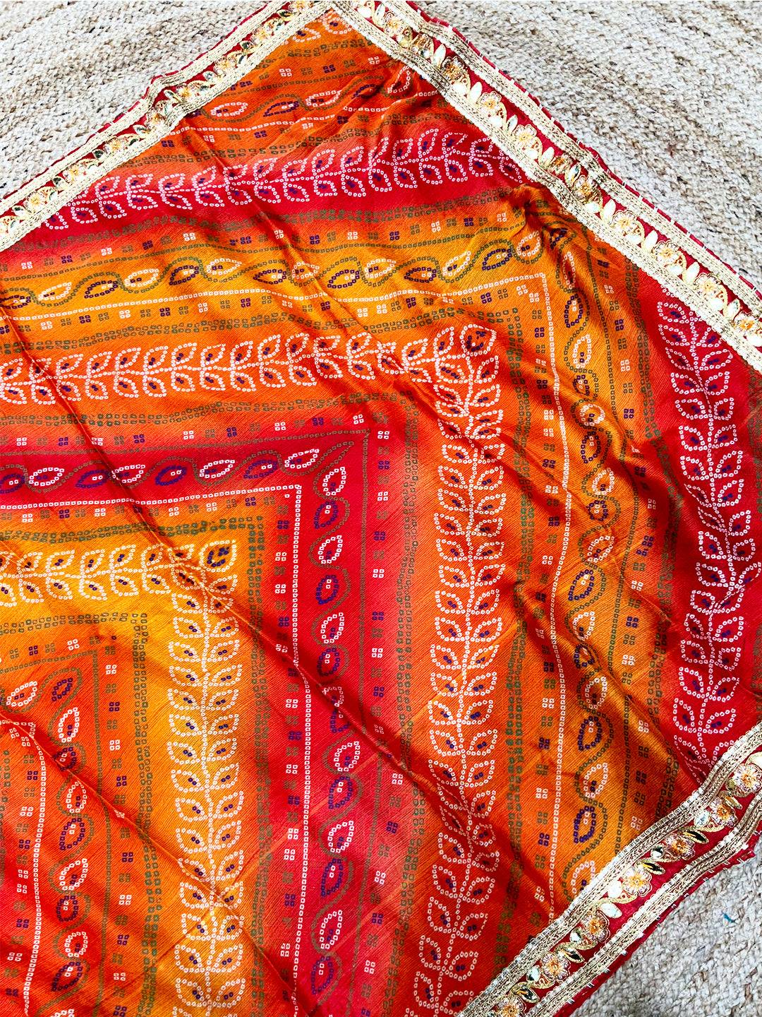 Bandhej Glow Chinnon Chiffon Saree