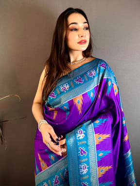 Graceful Soft Silk Patola Weave Saree