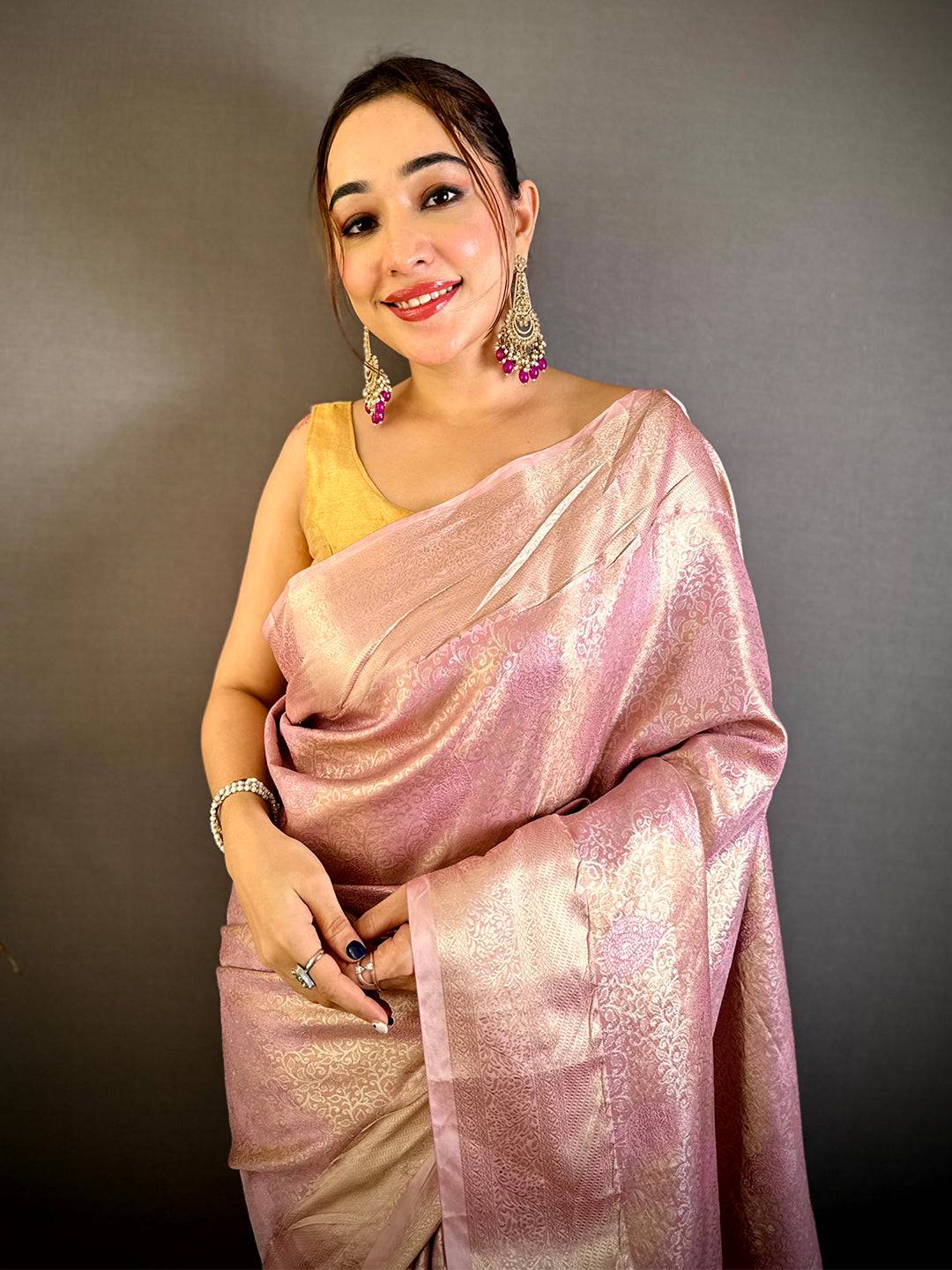 Classic Kanjivaram Zari Tissue Rich Pallu Saree