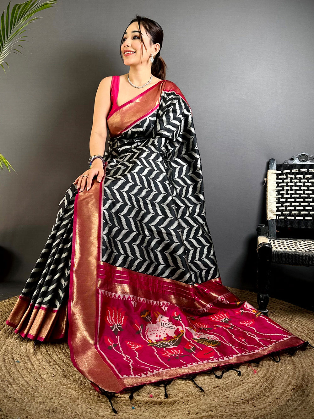 Celebrity Style Banarasi Ikkat Saree