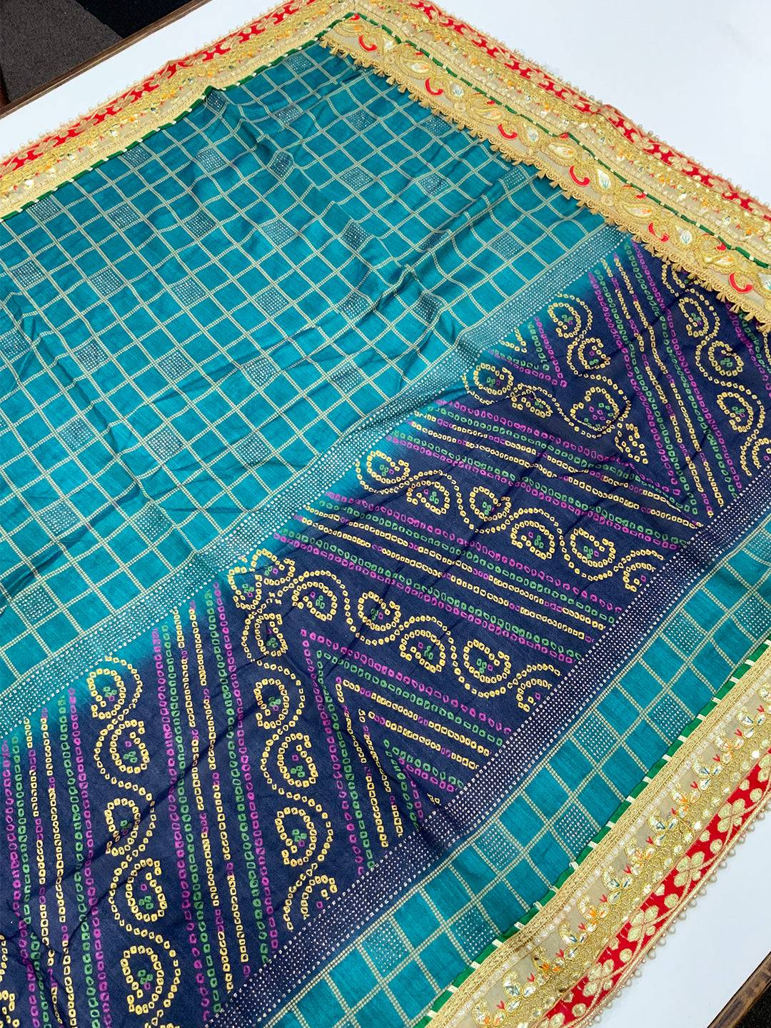 Celebrity Chinnon Chiffon Bandhej Saree
