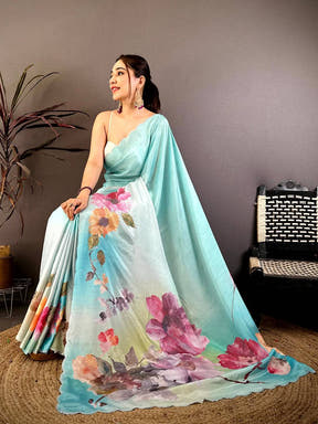 Classic Soft Chiffon Stone Work Saree
