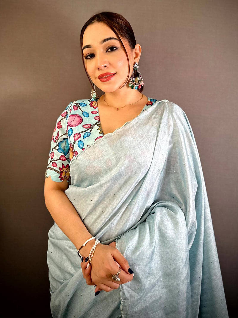Exclusive Air Silk Resham Cutwork Saree