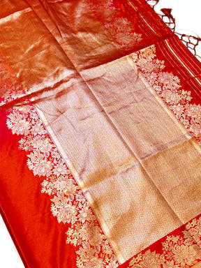 Elegant Ombre Weaving Mashru Silk Saree