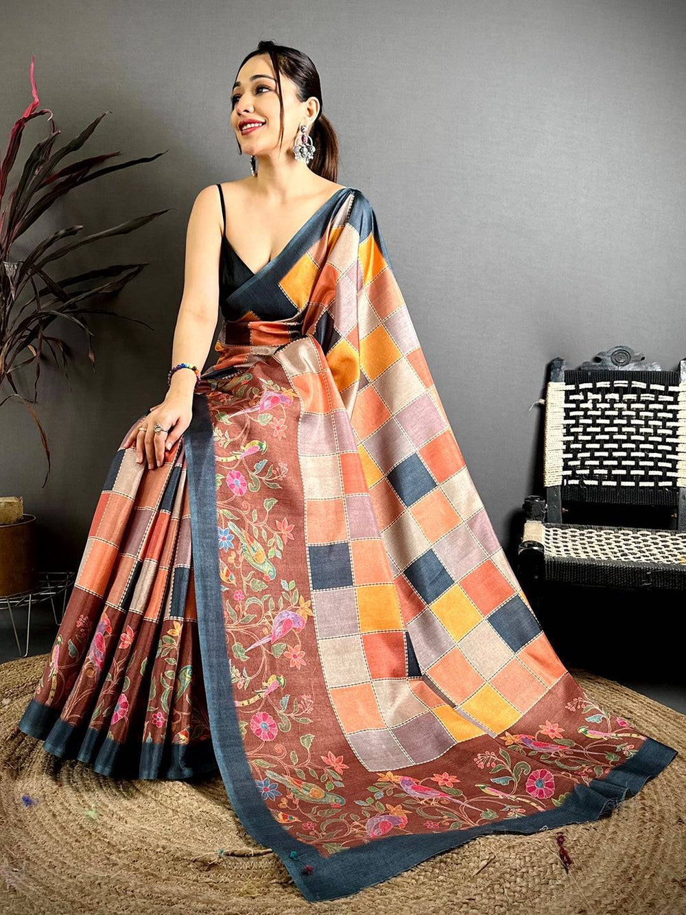 Opulent Block Print Manipuri Saree