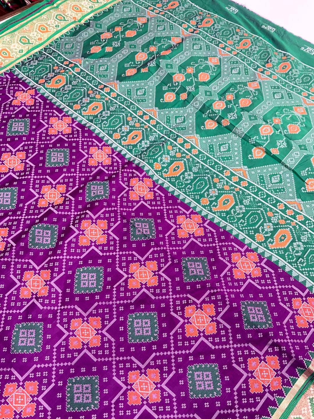 Wine Soft Silk Saree With Patola Weaving