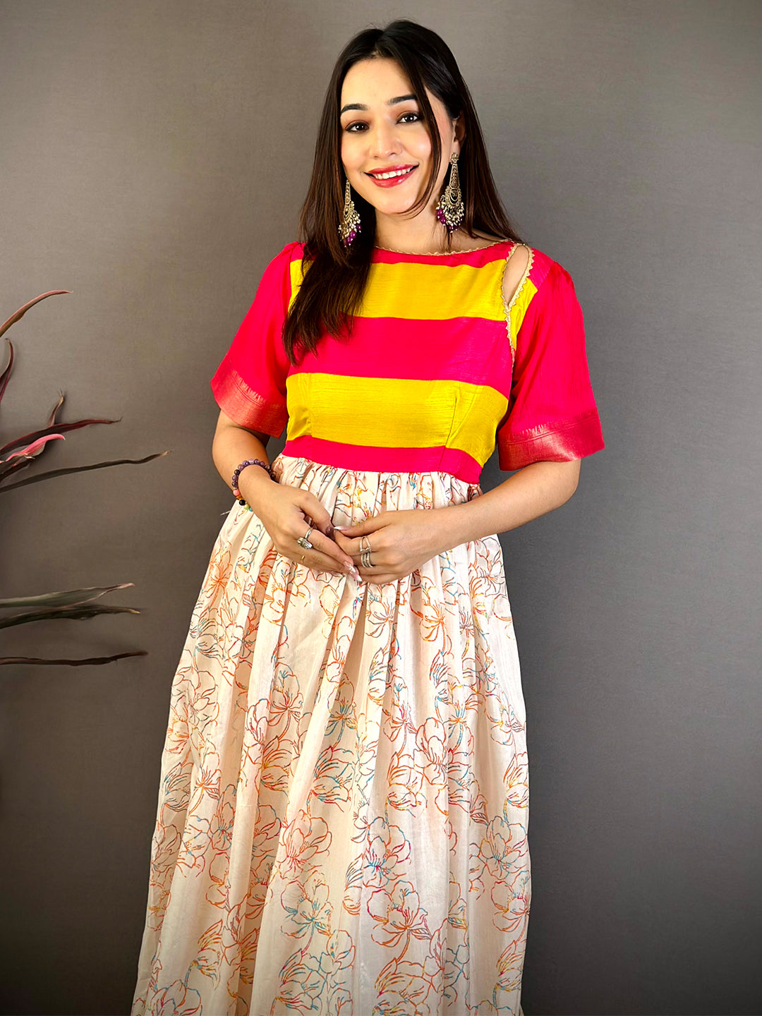 Elegant Soft Kota Doriya Ethnic Dress